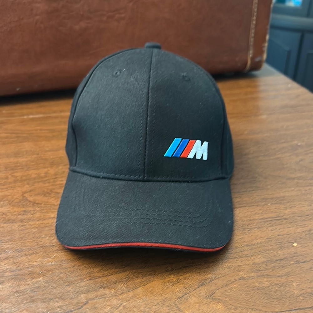 BMW Black and Red Hat with Motorsport Logo